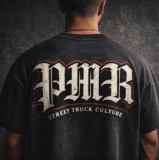 PMR Blackletter Tee – Washed Black