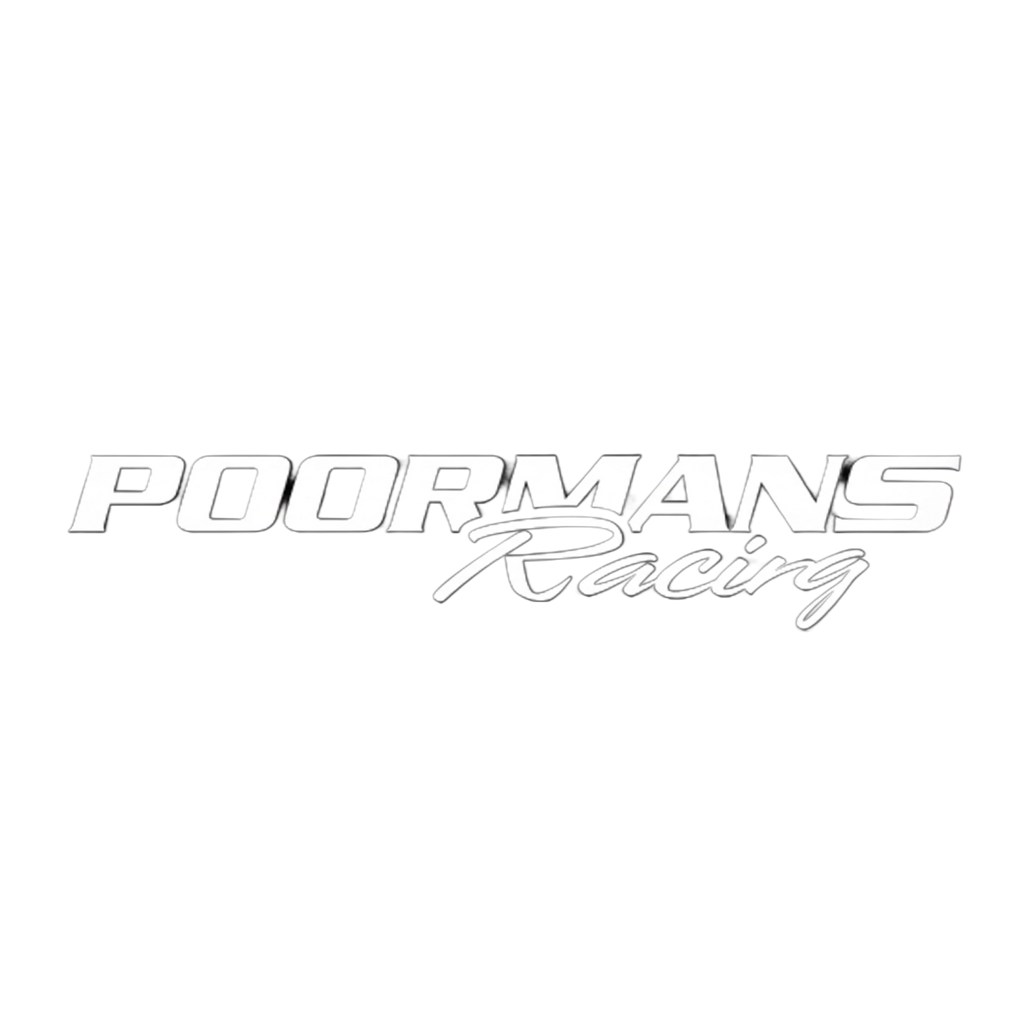 7” POORMANS RACING REFLECTIVE LOGO