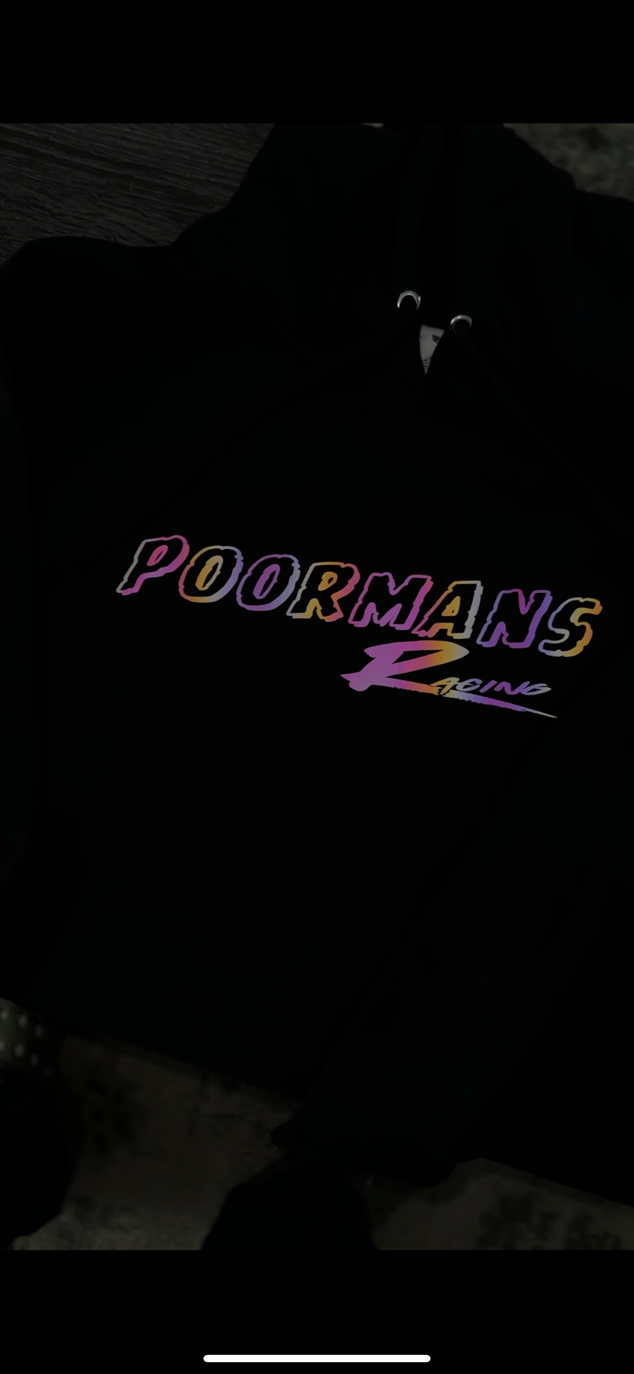 POORMANSRACING REFLECTIVE HOODIE