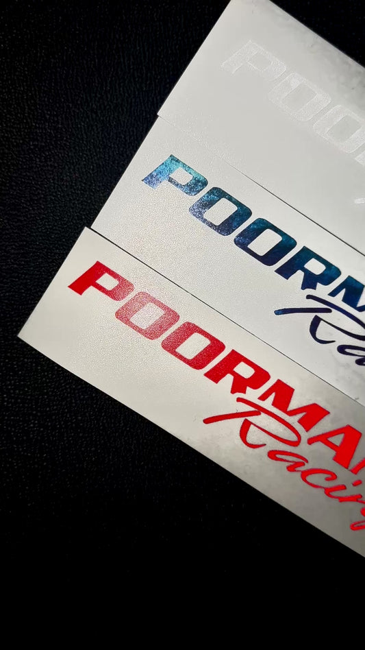 7” POORMANS RACING REFLECTIVE LOGO